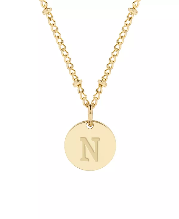 

Подвеска Madeline с инициалом, покрытая 14-каратным золотом Brook & York, gold-n