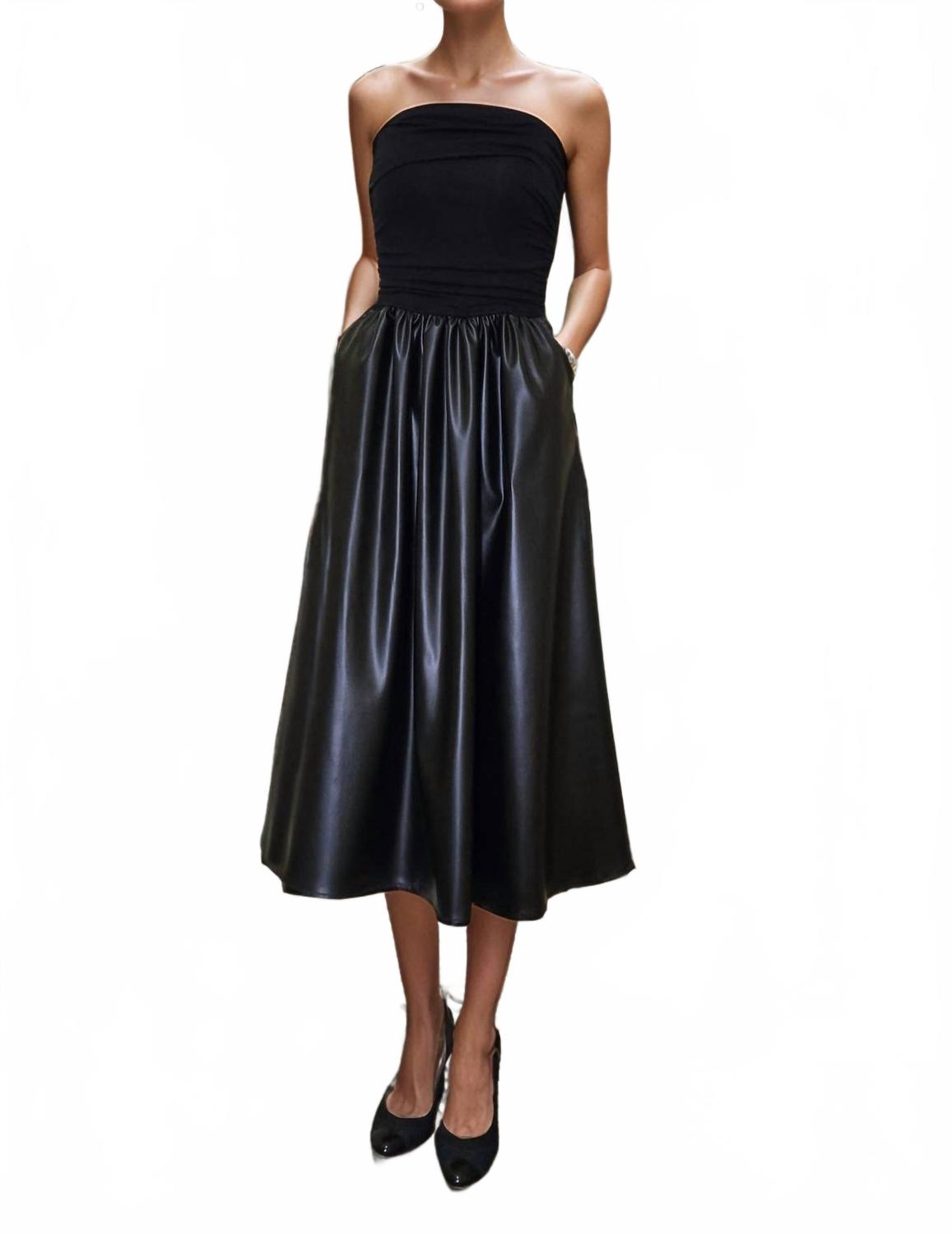 

Платье-футляр из веганской кожи Mimi, черное VaVa, черный