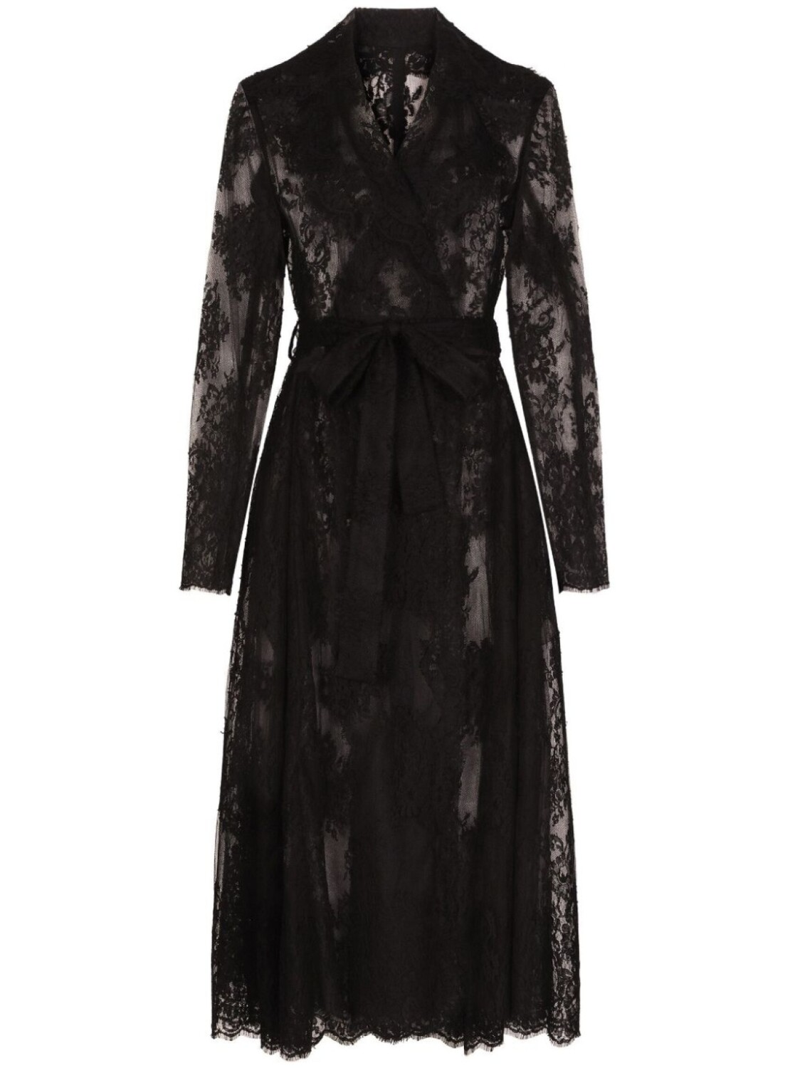 

Dolce & Gabbana кружевное пальто, черный