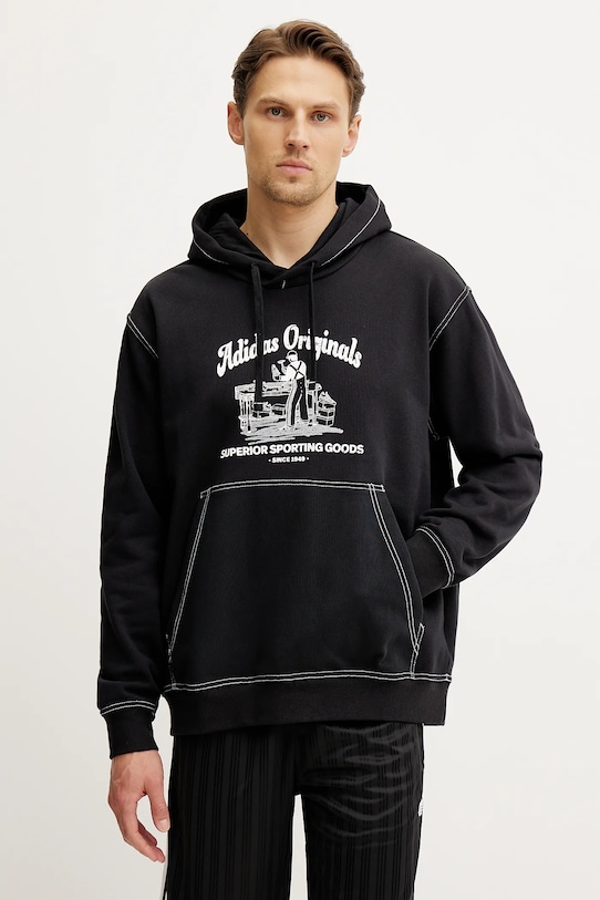 

Хлопковая толстовка Wabash Adidas Originals, черный