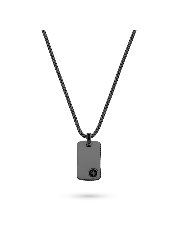 

s.Oliver Колье с подвеской-биркой цвета оружейной стали