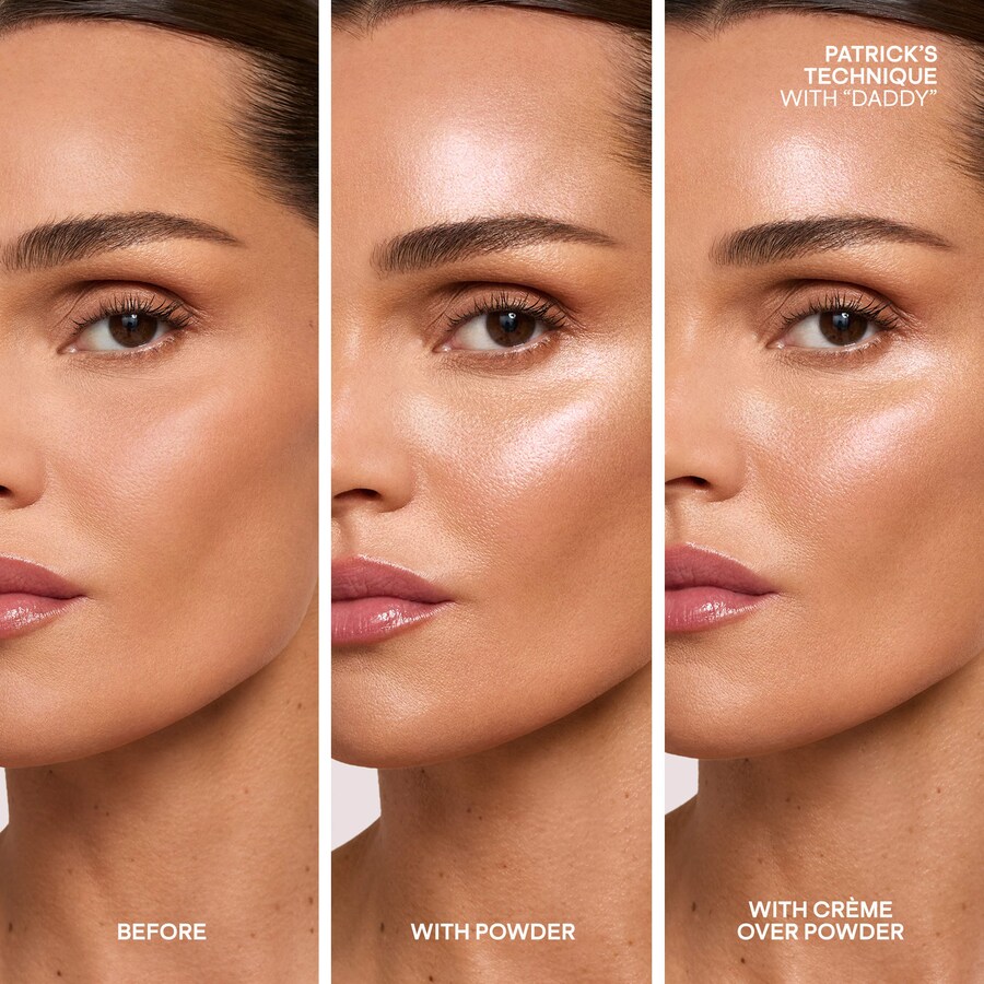 Полупрозрачный хайлайтер Major Glow Creme & Powder Light Reflecting Duo PATRICK TA, 0.21 oz crème and 0.14 oz powder /6 g crème and 4 g powder, Daddy — фото 4