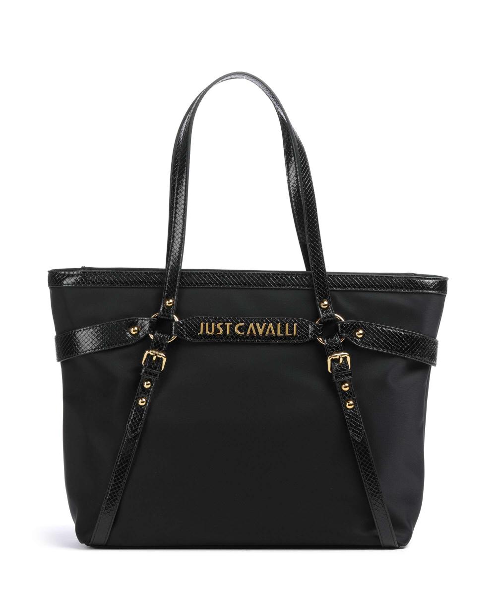 

Фуляровый платок в клетку 4 шоппер нейлон Just Cavalli, черный