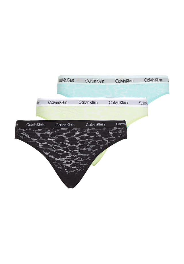 

Трусы с логотипом на поясе 3 шт. в упаковке Calvin Klein, мультиколор