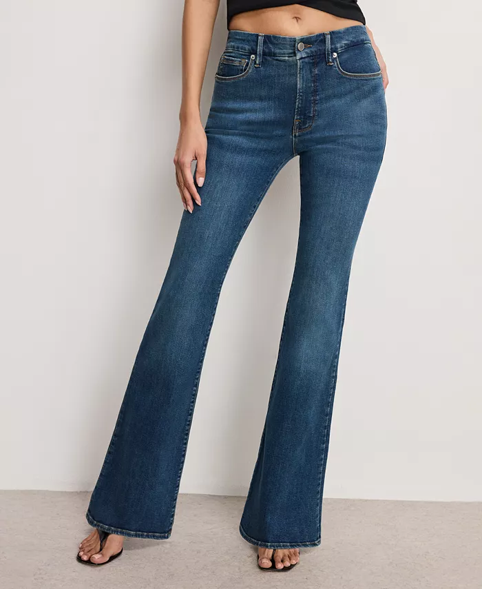 

Женские расклешенные джинсы Good Legs Good American, синий
