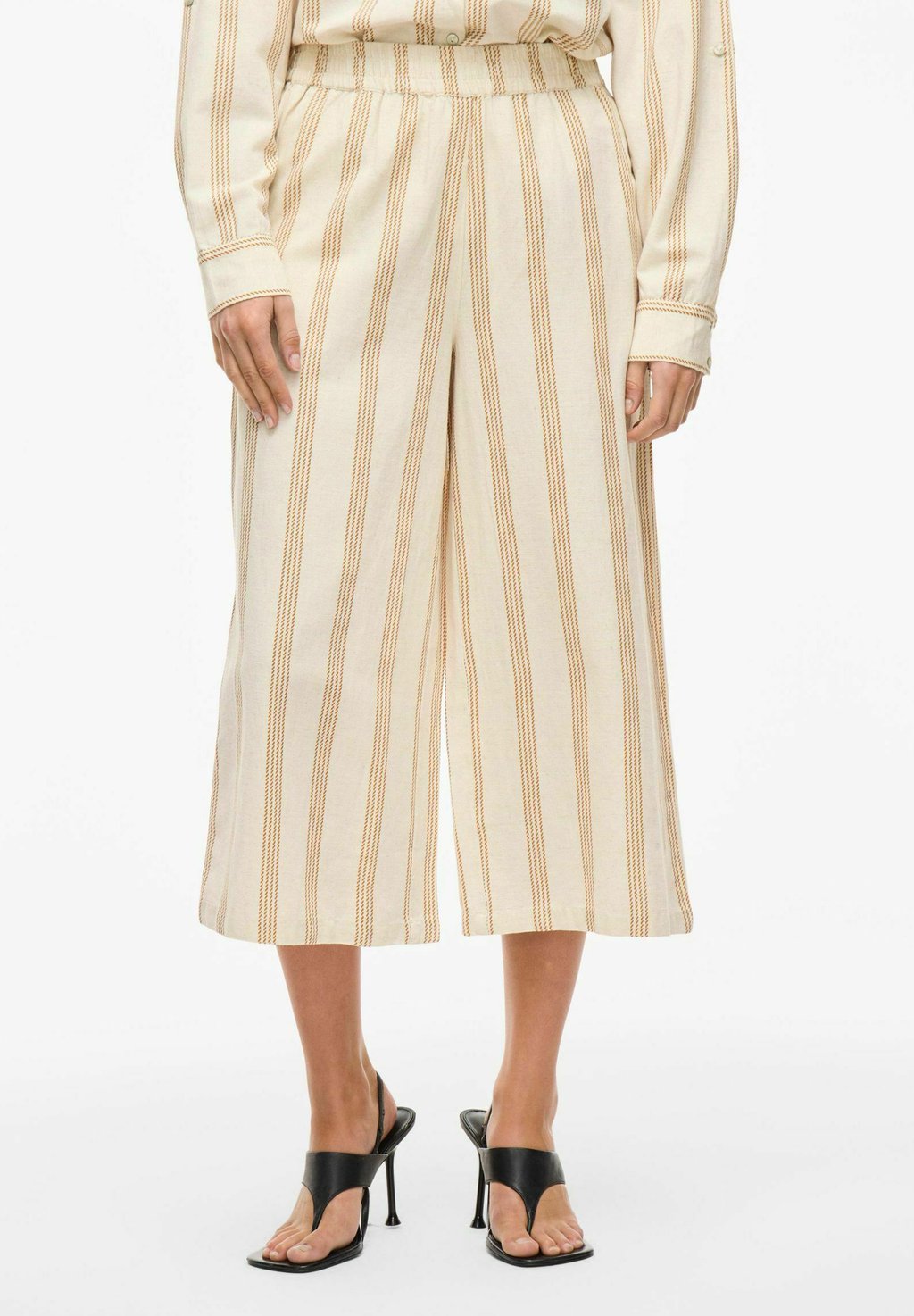 

Брюки CROPPED HIGH WAIST VILA, бежевый