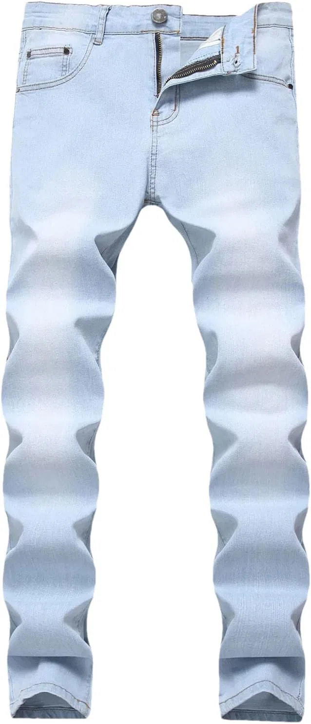 Джинсы скинни, дырчатые, джинсы, Sky Blue