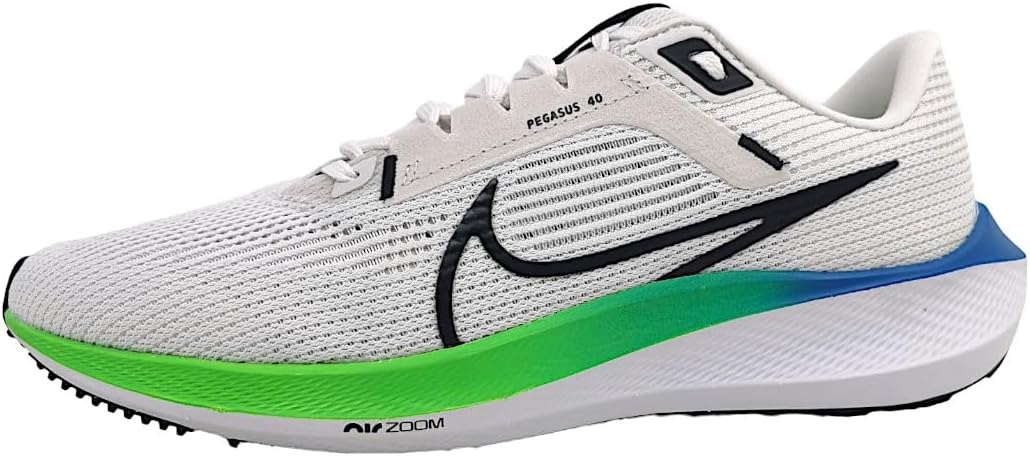 

Мужские кроссовки Nike Pegasus 40, Platinum Tint Black White Green Strike