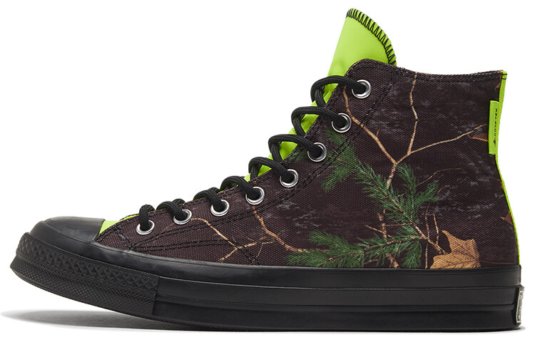 Converse Конверсы парусиновой обуви 1970-х годов унисекс, Черный/Лимонный яд/Цапля
