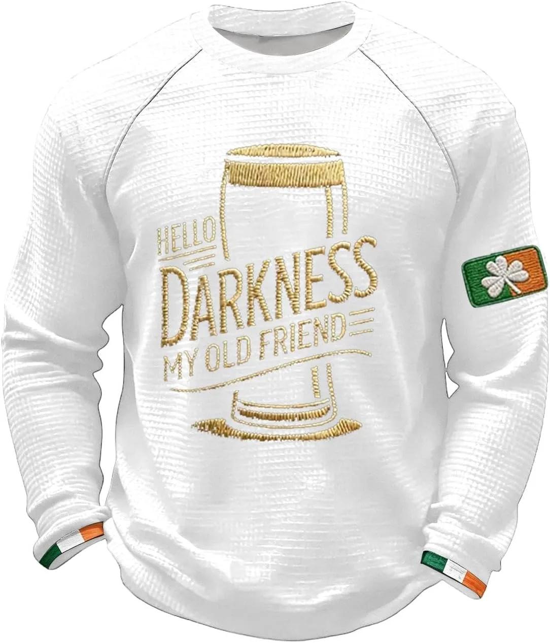 

Футболка с длинными рукавами и воротником на пуговицах Hello Darkness My Old Friend HYYGOCCTV