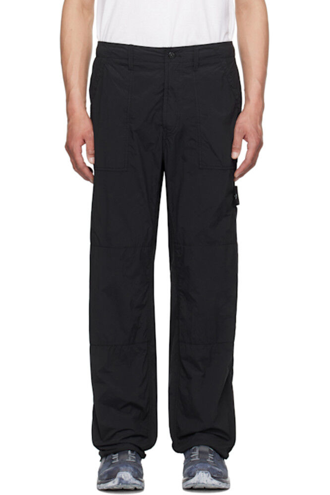 

Черные нейлоновые брюки Smerigliato Ghost Stone Island