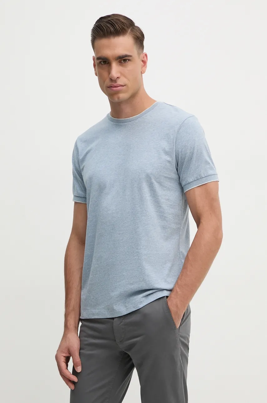 

Хлопковая футболка Hackett London, синий