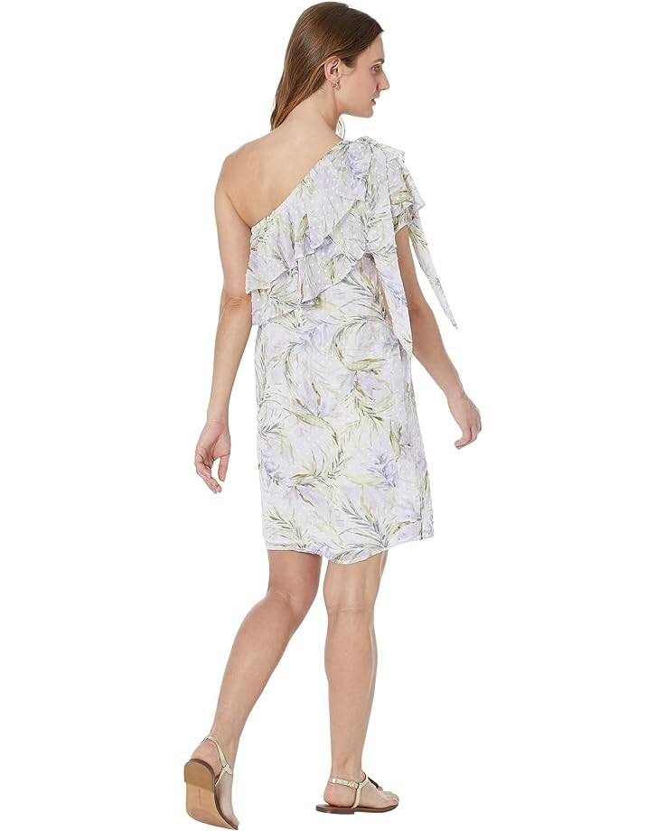 

Платье CeCe One Shoulder Baha Palm Clip Dot Dress, цвет Soft Violet