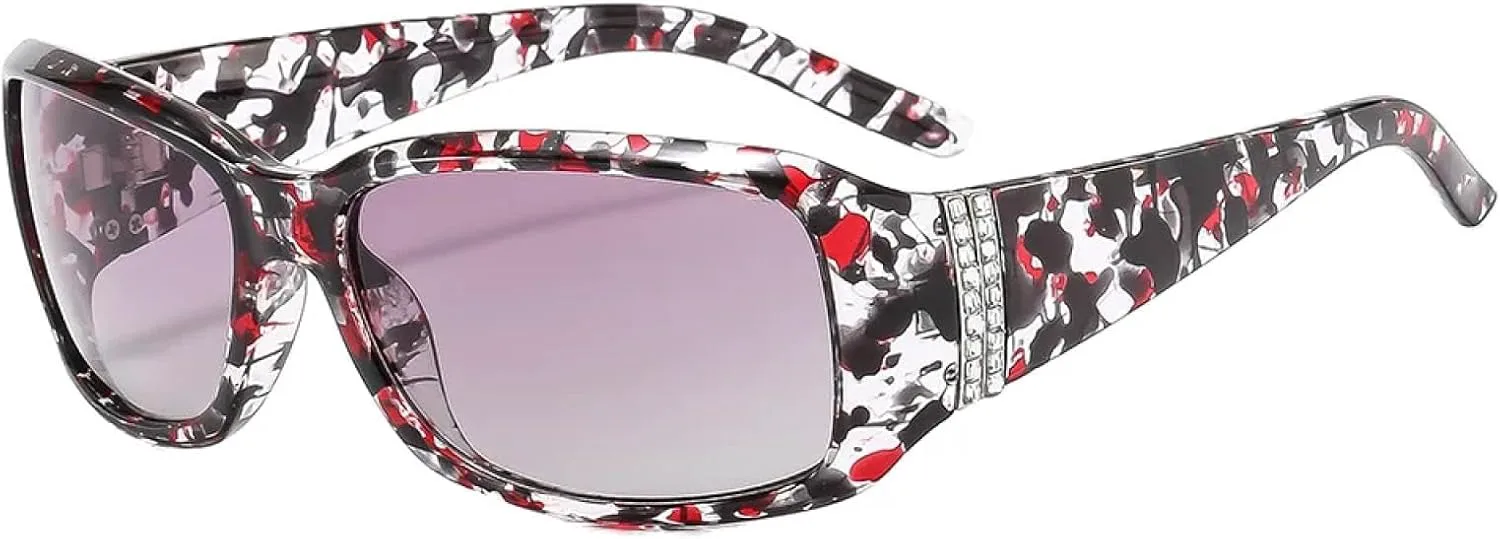 

Солнцезащитные очки в крупной оправе для женщин и мужчин, роскошные винтажные солнцезащитные очки в стиле панк с защитой от УФ-излучения UV400 TYUVIVO, Graffiti Gray