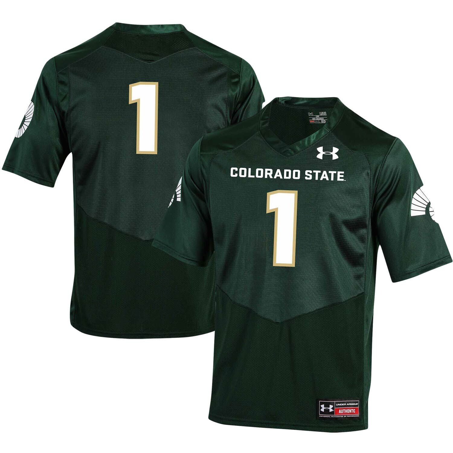 

Мужская зеленая футбольная майка №1 Colorado State Rams Реплика Under Armour, Зеленый, Мужская зеленая футбольная майка №1 Colorado State Rams Реплика Under Armour