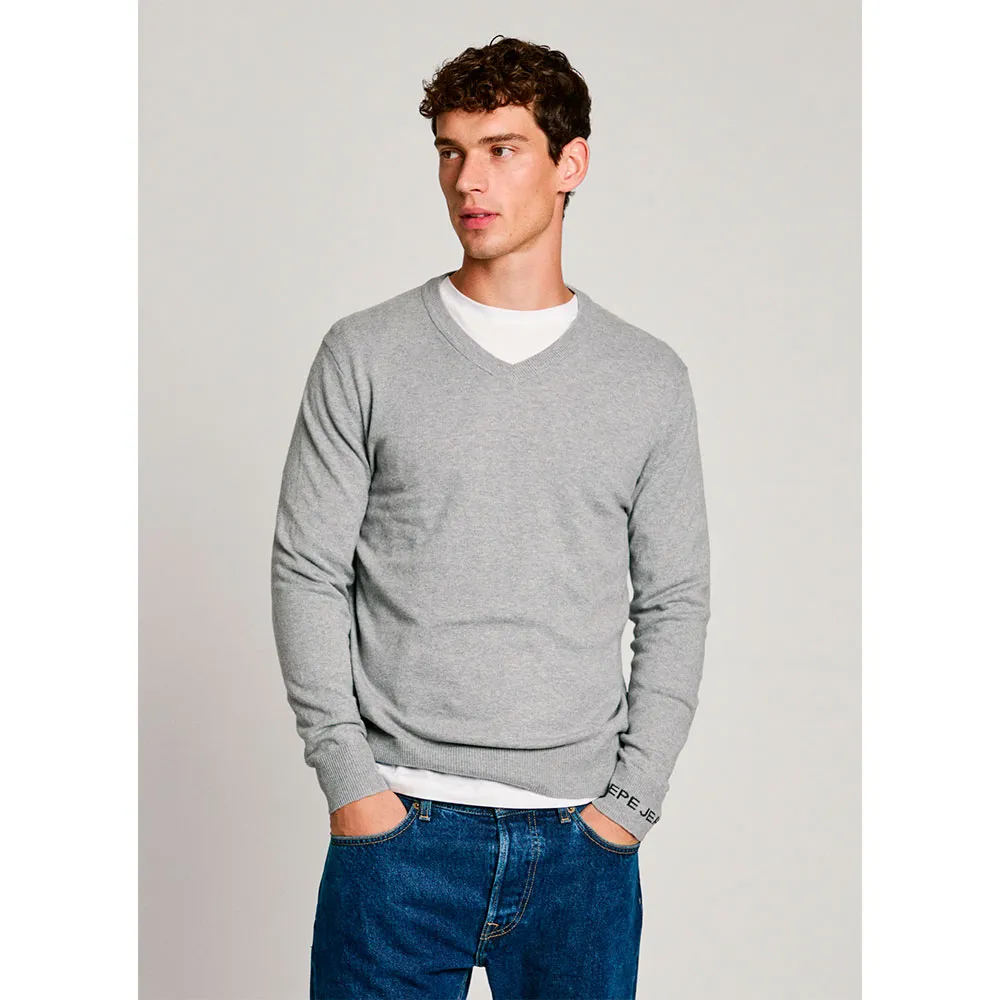 

Свитер Pepe Jeans New Andre v neck, серый