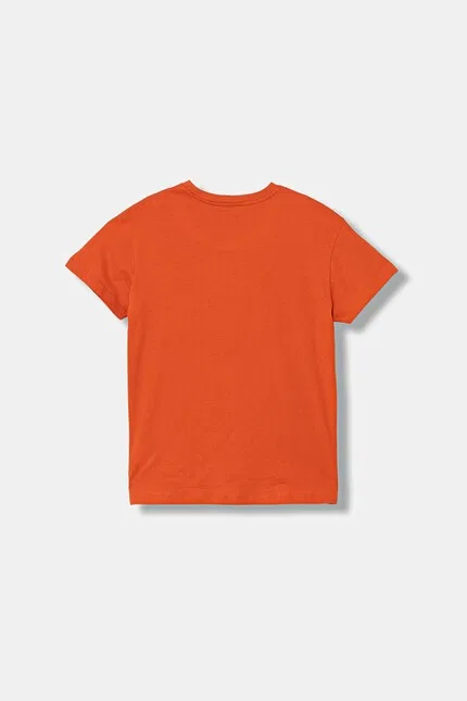 Футболка детская с принтом United Colors of Benetton, оранжевый — фото 2