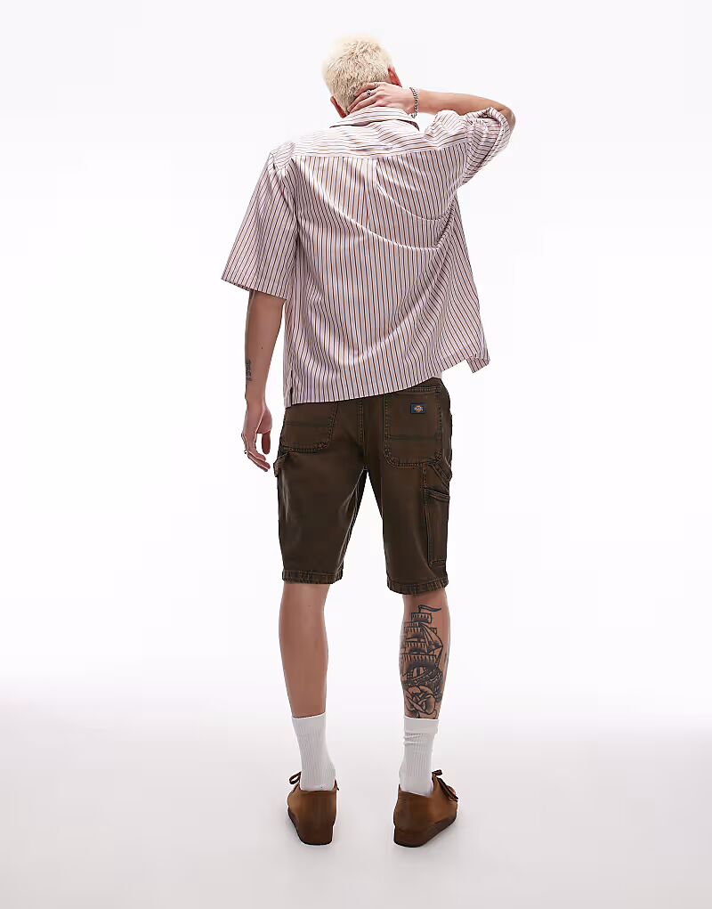 

Шорты из денима Dickies Garyville Regular Fit Carpenter цвета индиго с коричневым оттенком