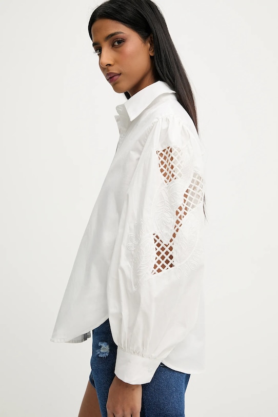 

Хлопковая рубашка Answear.Lab, белый