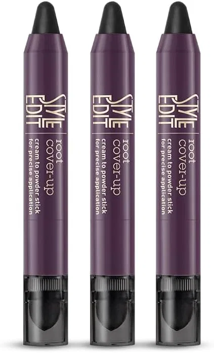 Оттеночное средство для корней волос Style Edit Root Touch Up Stick, 0.2 унции, 3 шт., черный