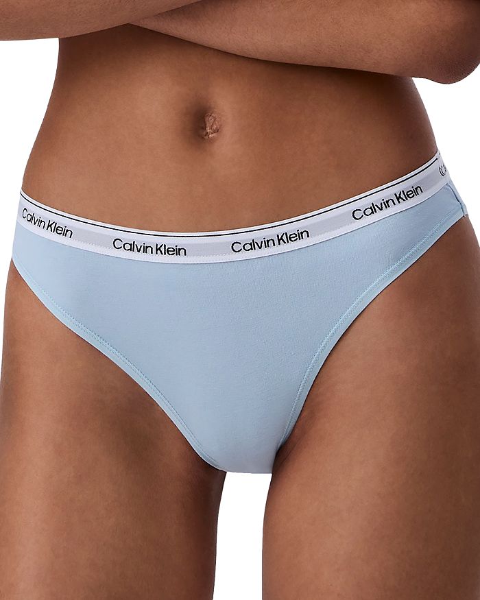 

Современный бикини с логотипом Calvin Klein, синий