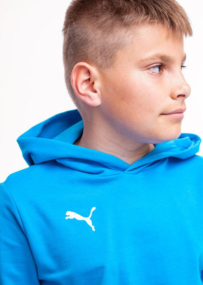 Детская толстовка с капюшоном PUMA teamGOAL Casuals, 658619, синяя — фото 3