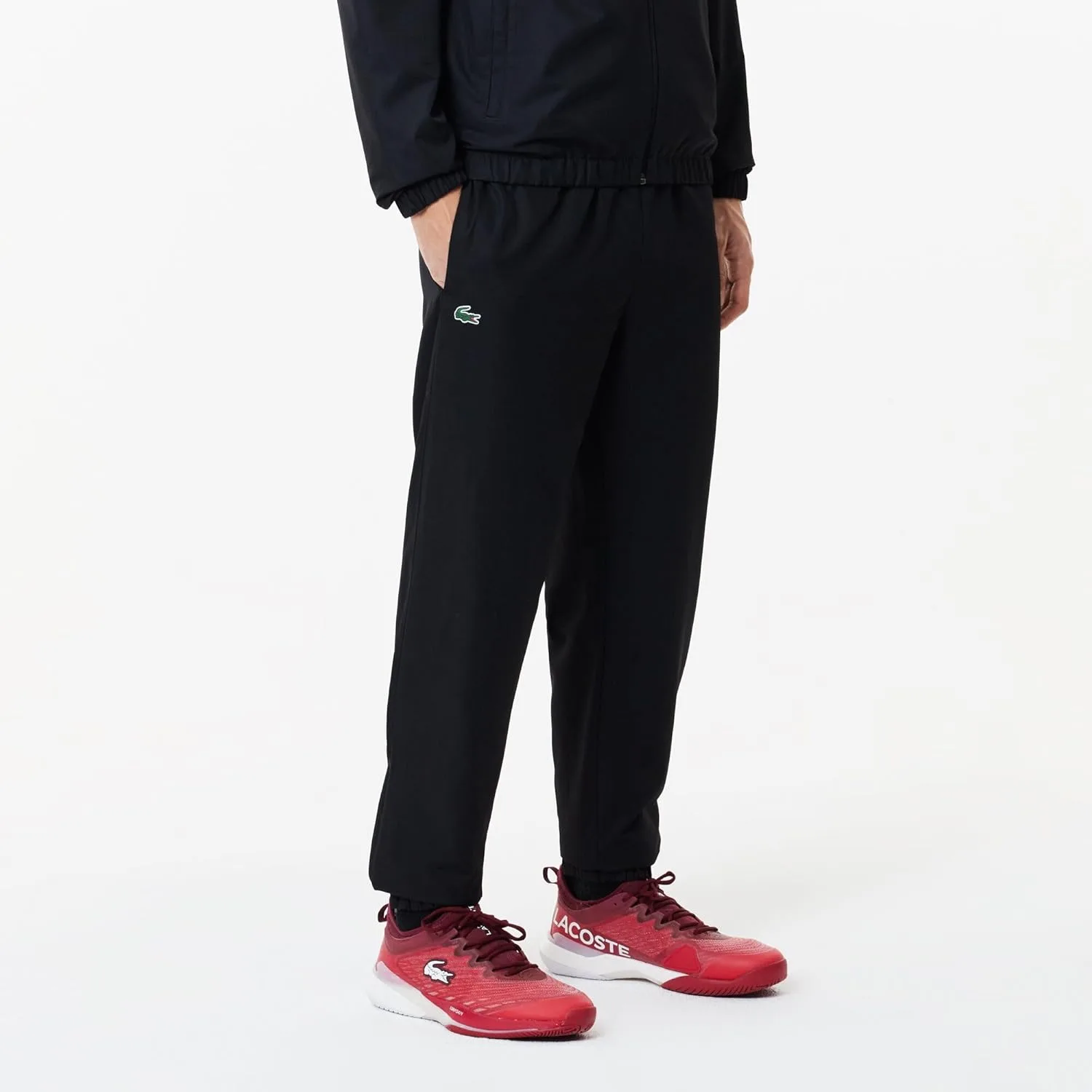 Легкие спортивные штаны для мужчин Lacoste, черный — фото 4