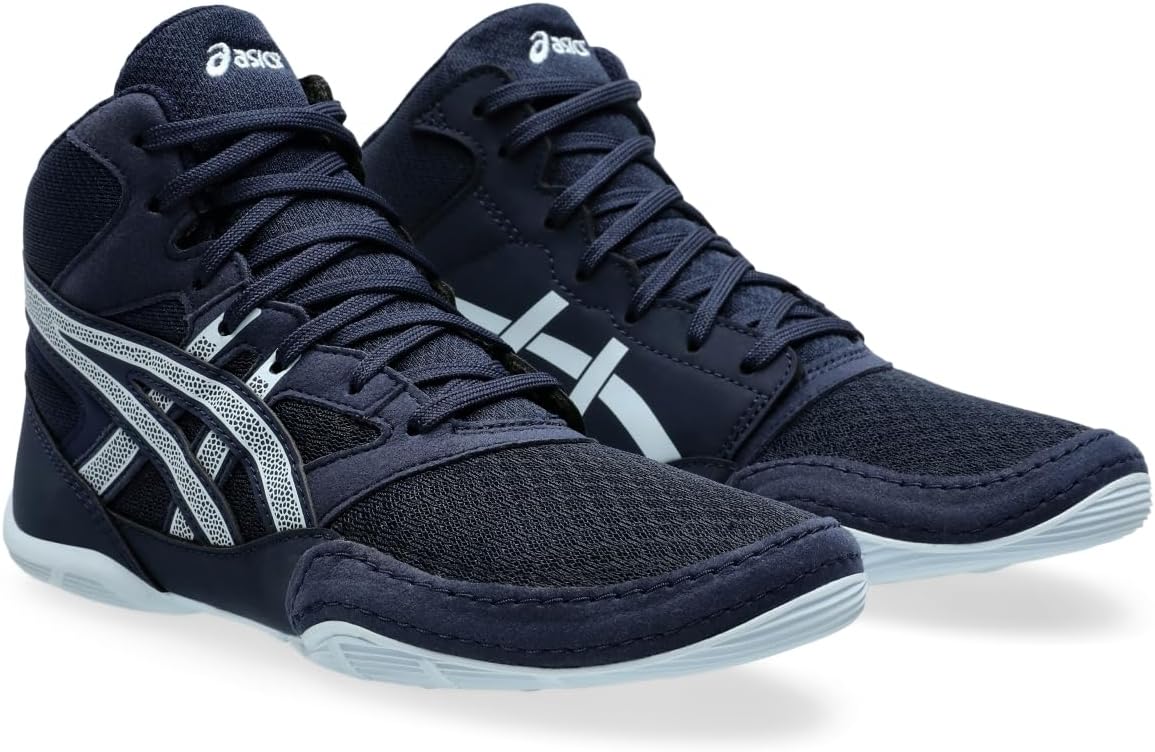 Детские борцовские кроссовки Asics Snapdown 4 для школьников, серый — фото 2