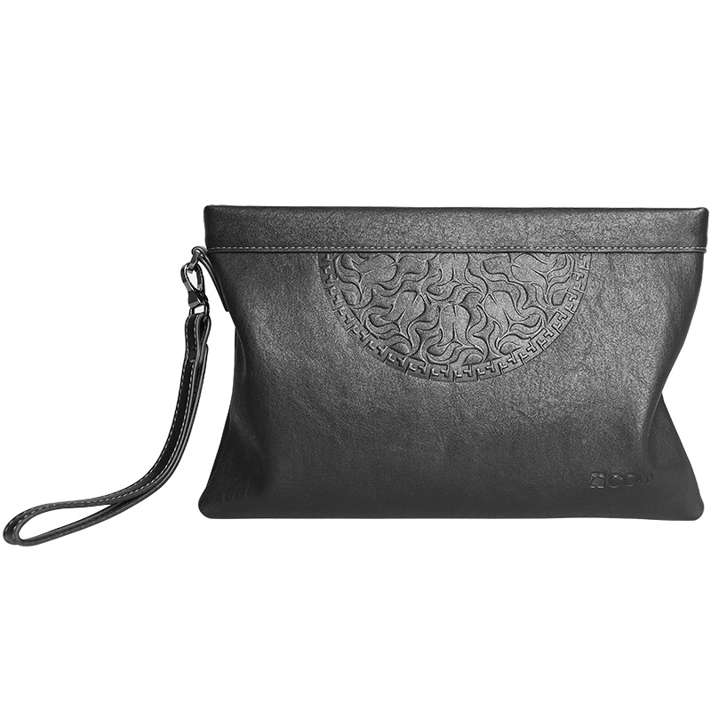 

COW Мужская черная клатч из микрофибровой искусственной кожи, Black Style B