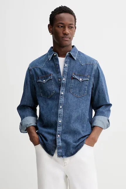 Рубашка джинсовая Barstow Western Standard Levi's, синий