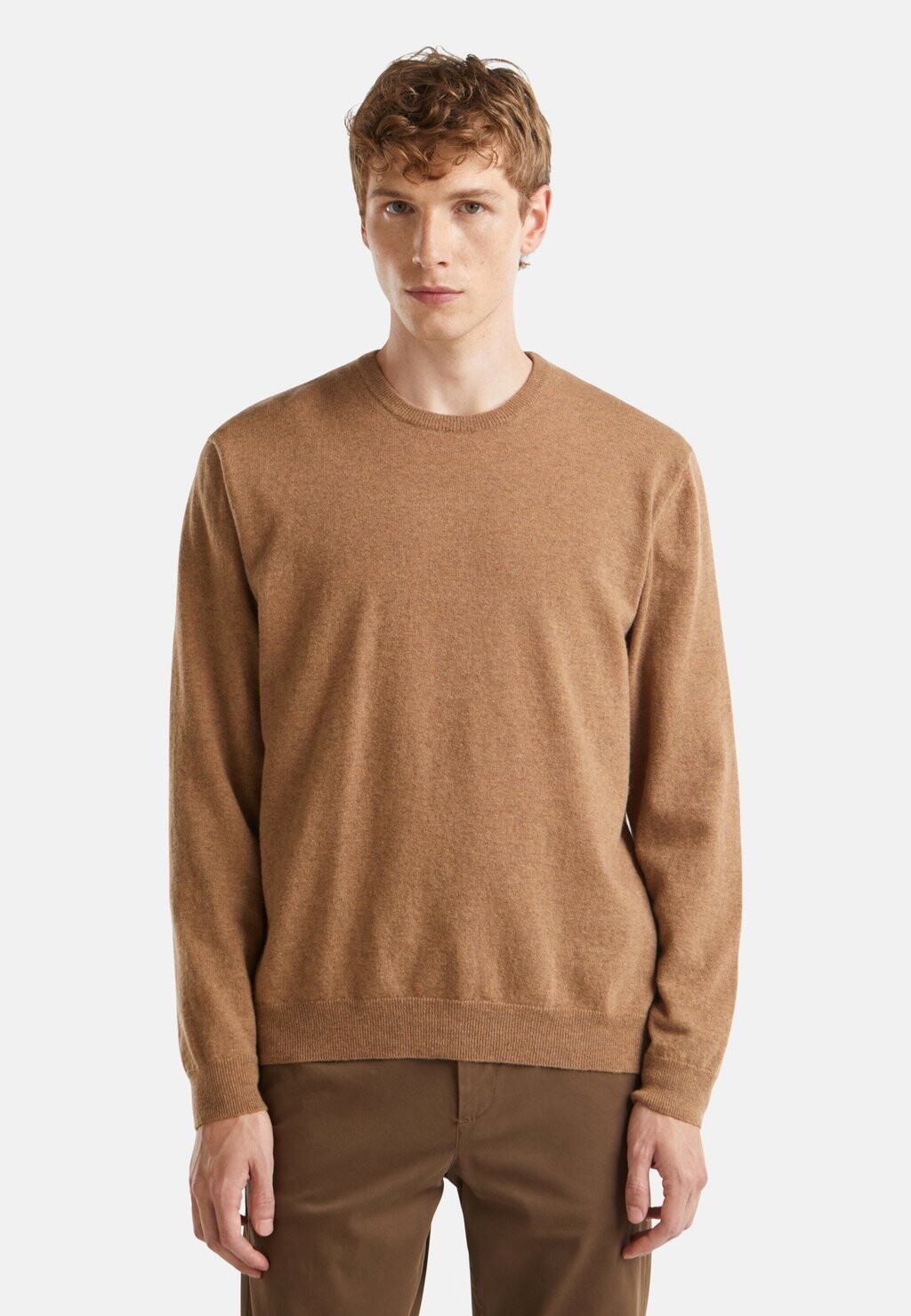 

Джемпер CREWNECK IN PLAIN REGULAR FIT United Colors of Benetton, коричневый