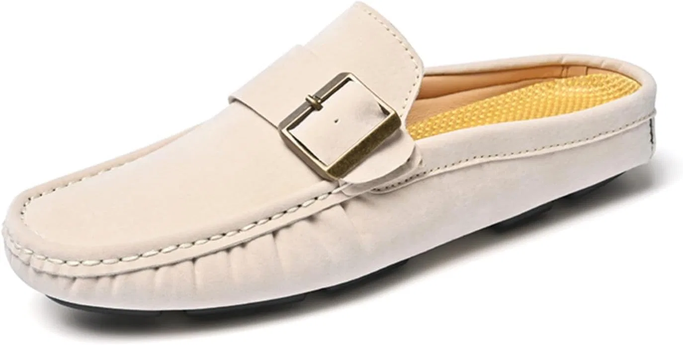 Мужские мюли, Suede Mules, бежево-желтый Aokisx