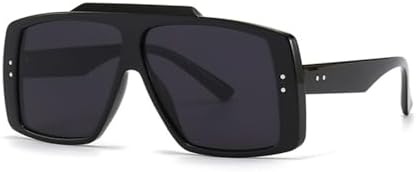 

Солнцезащитные очки неправильной формы 2027 года для женщин, большие солнцезащитные очки в винтажном стиле с заклепками и градиентным переходом цвета MTZJH, Black Black