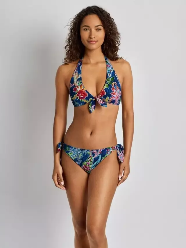 Бикини-топ Lauren с завязками на шее и узором пейсли, Coastal Ralph Lauren — фото 3