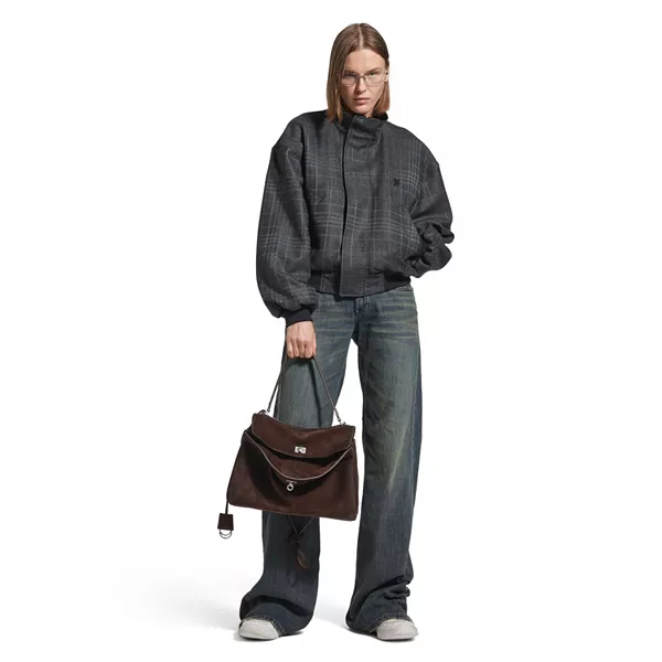 Сумка Rodeo среднего размера из замши. Balenciaga, коричневый — фото 2