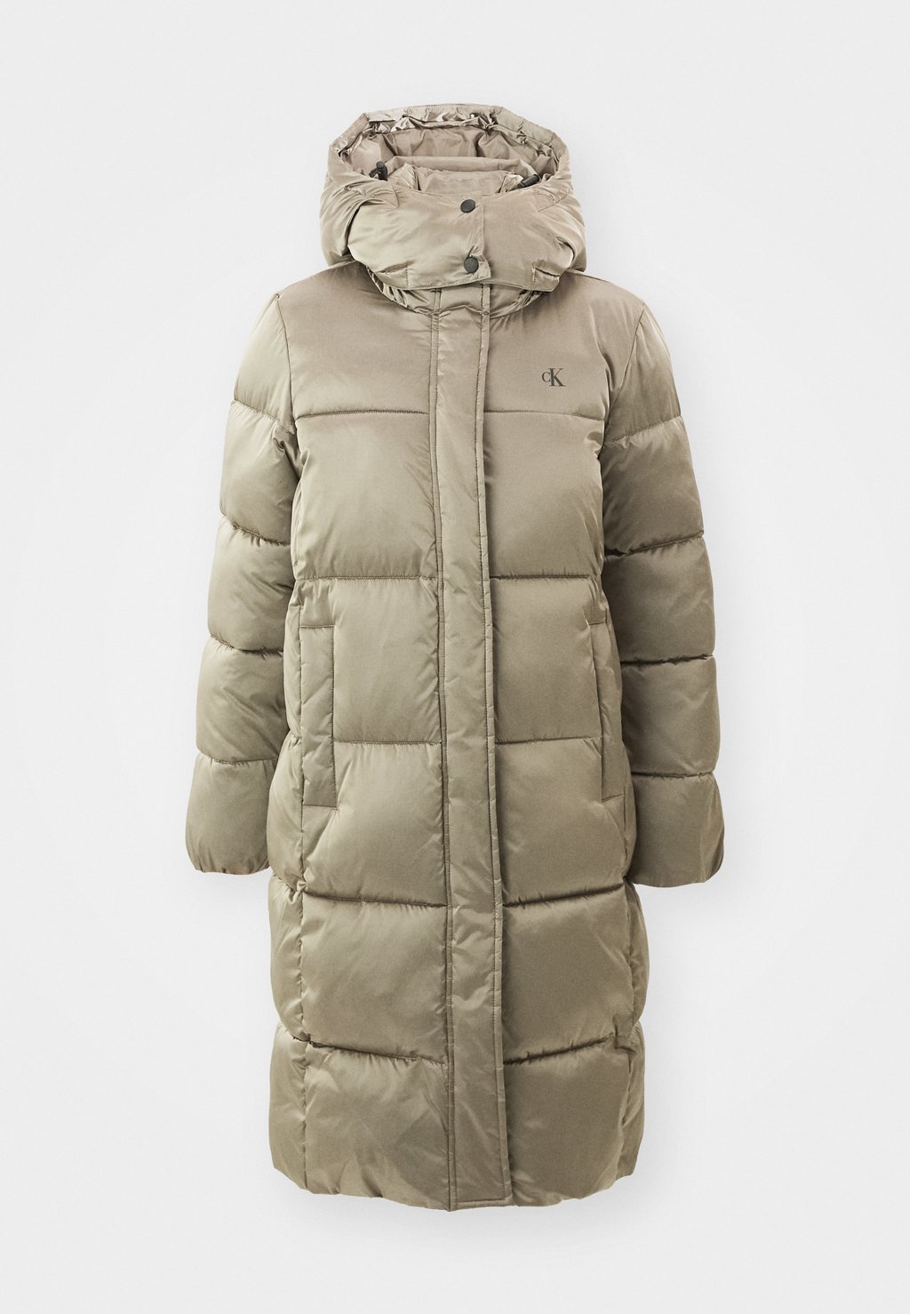 

Зимнее пальто MONOLOGO ND SHINY LONG PUFFER Calvin Klein Jeans, хаки