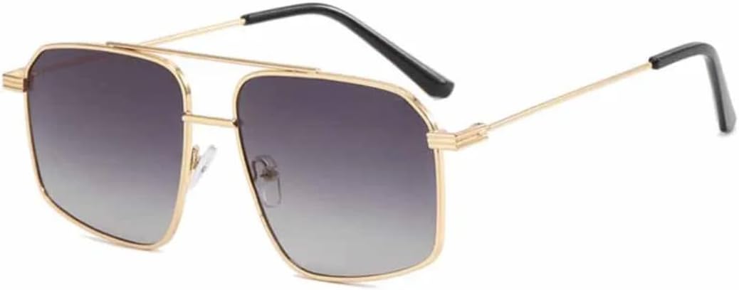 

Солнцезащитные очки с защитой UV400 | Металлическая большая оправа, зелено-коричневые | для женщин и мужчин, для занятий спортом на открытом воздухе и вождения DSVIGF, Gold Gradient Gray