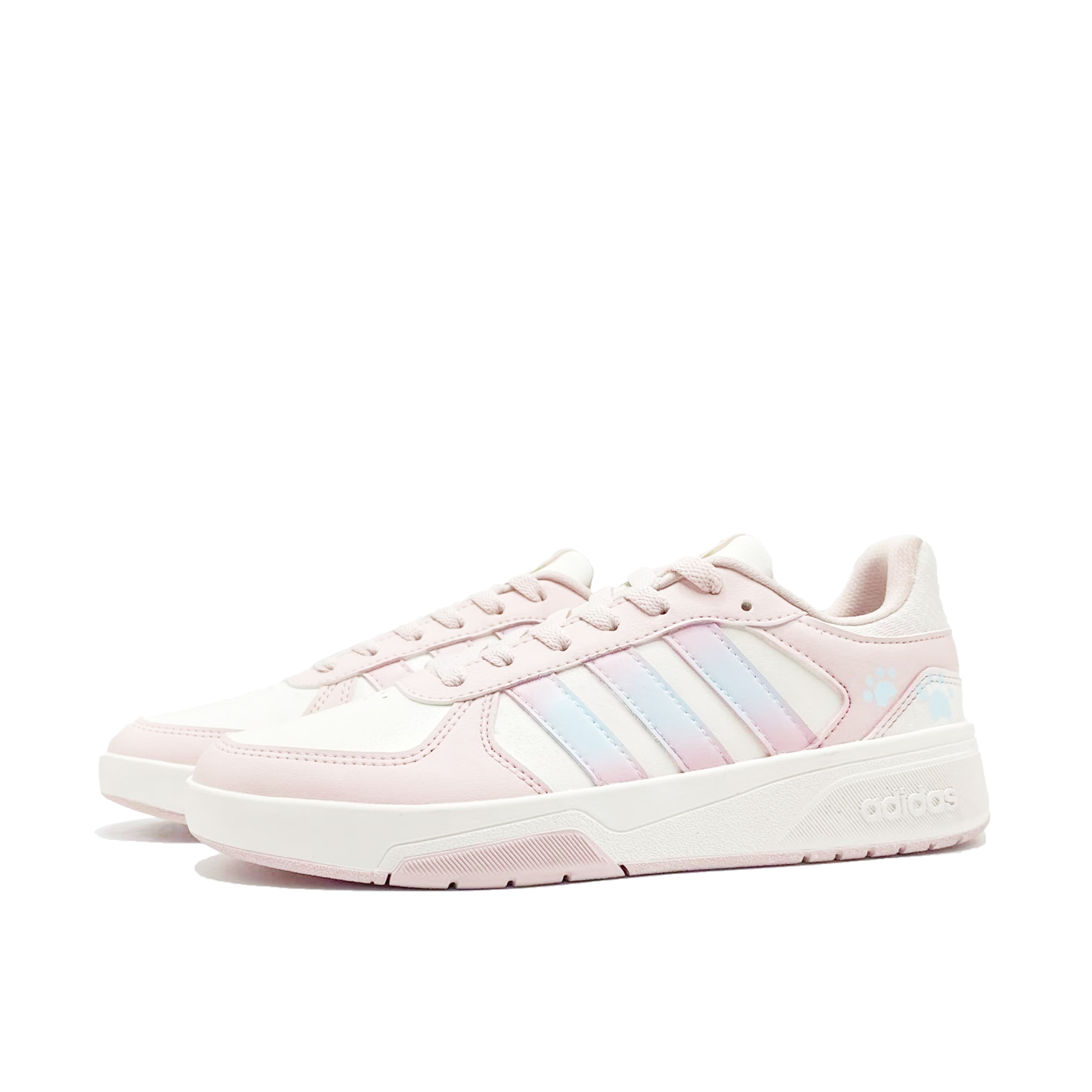 Adidas Courtbeat Blue Tone With Paw Print Wrapping, износостойкие и нескользящие низкие скейтборд-кроссовки унисекс — фото 3