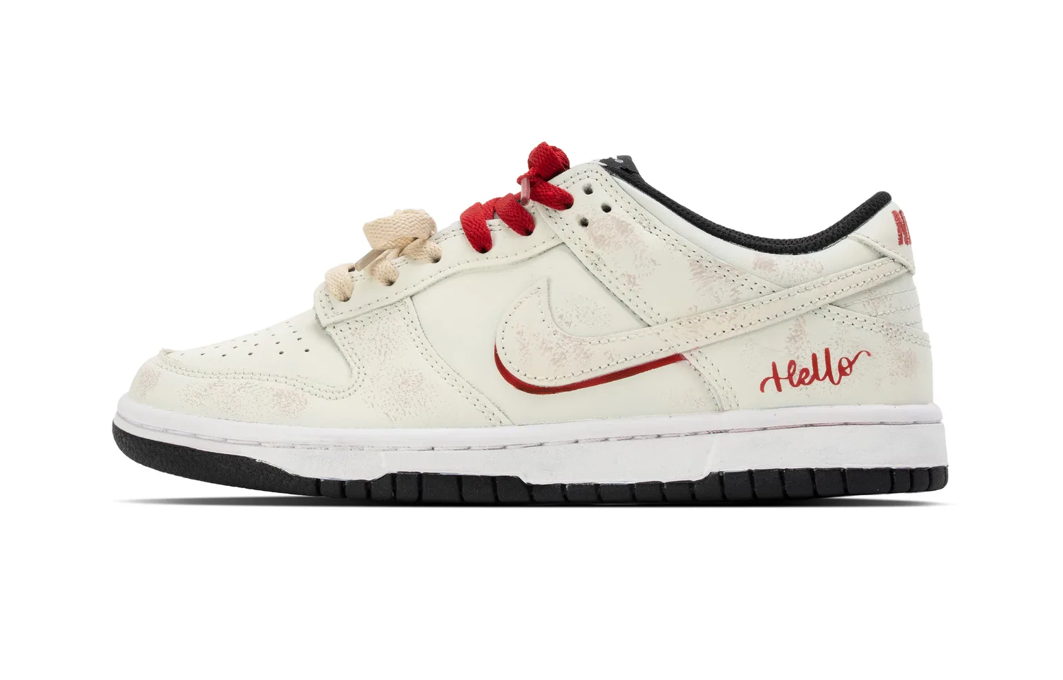 Кроссовки для скейтбординга Nike Dunk Low Leather Beige Box — фото 3