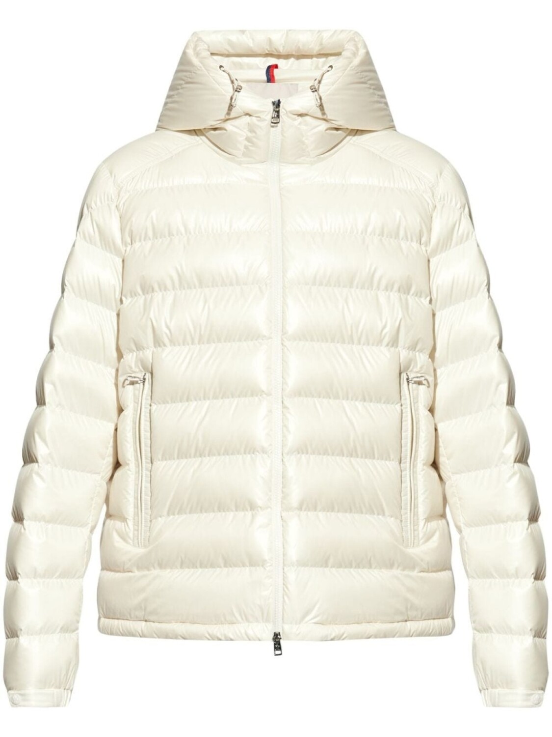 

Moncler пуховик с капюшоном на завязках, белый