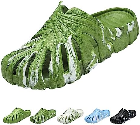 

Тапочки Optigard Monstera для женщин и мужчин, толстая подошва из ЭВА, мягкие тапочки Monstera, нескользящие, быстросохнущие, дышащие пляжные шлепанцы Monstera, Greenb