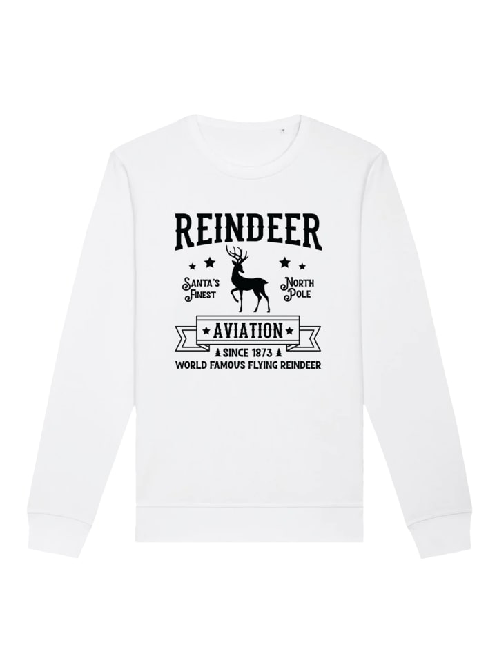 

Толстовка F4NT4STIC Sweatshirt Weihnachten Reindeer Aviation Retro Sign, белый