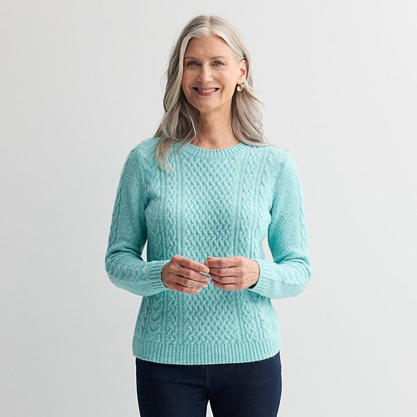 

Уютный свитер Petite Croft & Barrow, Crystal Heather