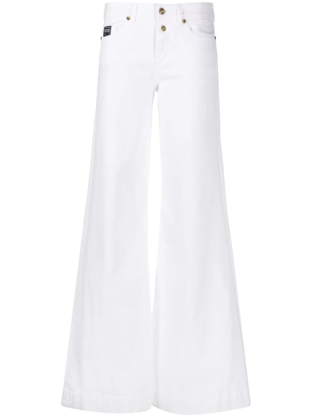 

Широкие джинсы с нашивкой-логотипом Versace Jeans Couture, белый