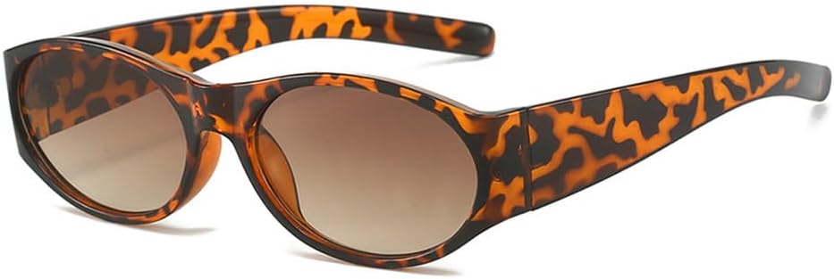 

Ретро овальные солнцезащитные очки для мужчин, модные градиентные линзы, защита от УФ-излучения UV400, женские солнцезащитные очки оранжево-синего цвета HVTVTLA, Leopard Tea Gradient