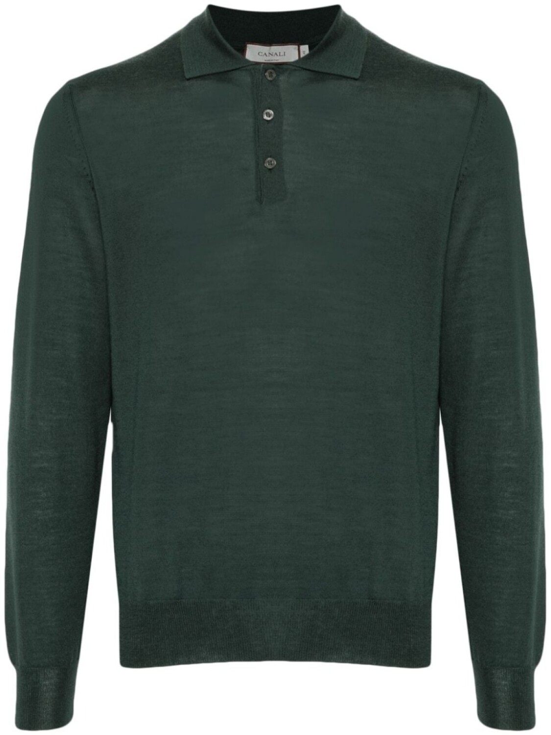 

Canali рубашка поло из шерсти мериноса, зеленый