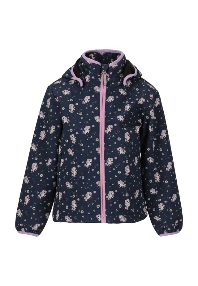 

Стерео куртка Softshell с крутым принтом и защитными элементами Zigzag, цвет 4237 lupine