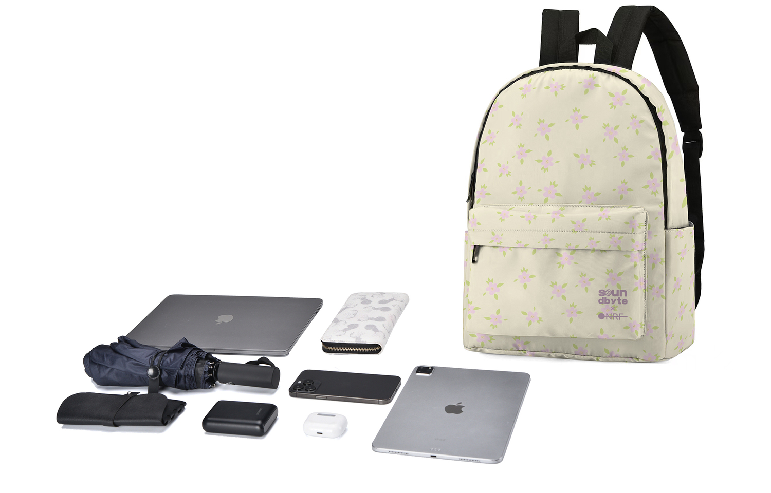 

Полиэстеровый рюкзак средний унисекс экрю ONRF