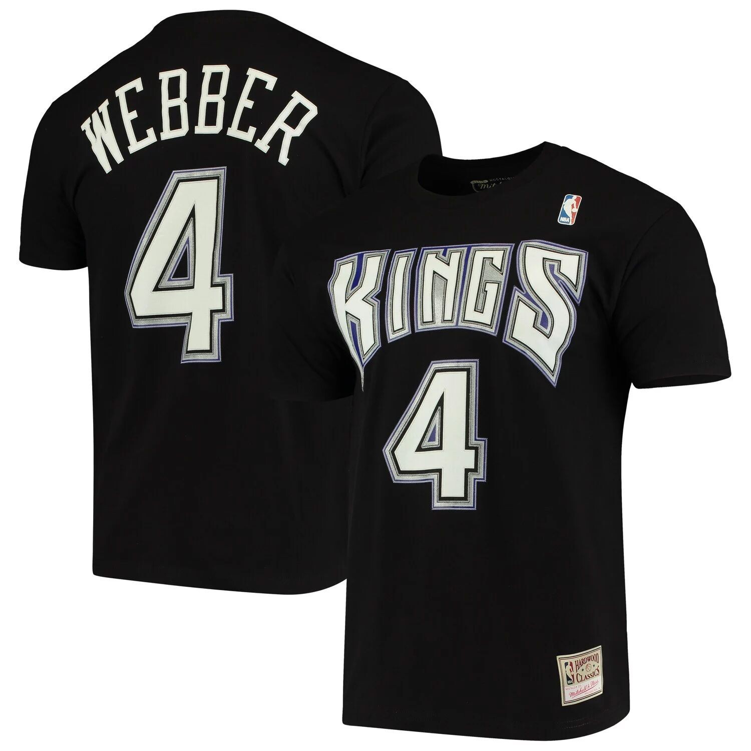 

Мужская черная футболка Mitchell & Ness Chris Webber Sacramento Kings Hardwood Classics с именем и номером команды, Черный, Мужская черная футболка Mitchell & Ness Chris Webber Sacramento Kings Hardwood Classics с именем и номером команды