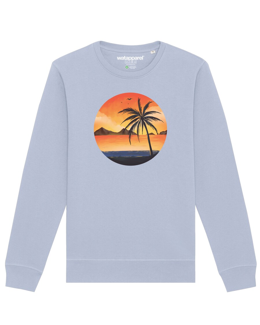 

Толстовка Watapparel Sunset on palm beach, светло-синий